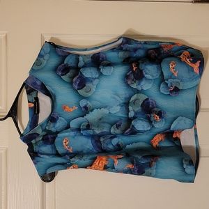 Koi print crop top by Elhoffer Design 4x